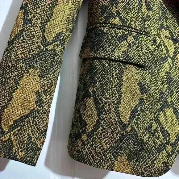 JOIE Anthropologie x REVOLVE Anilah Mesa Snakeskin Python Print Blazer Sz. XXS - Picture 9 of 15